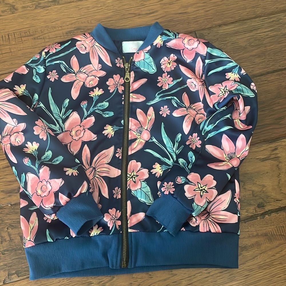 Mila and rose flora zip up jacket (size 7-8)